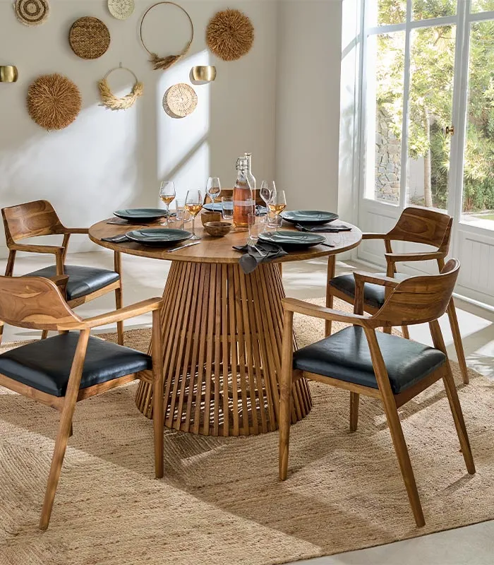 Table ronde teck DEKA – Image 2