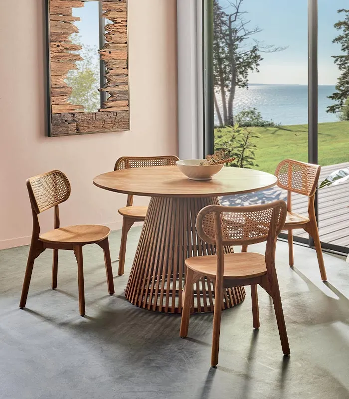 Table ronde teck DEKA – Image 3