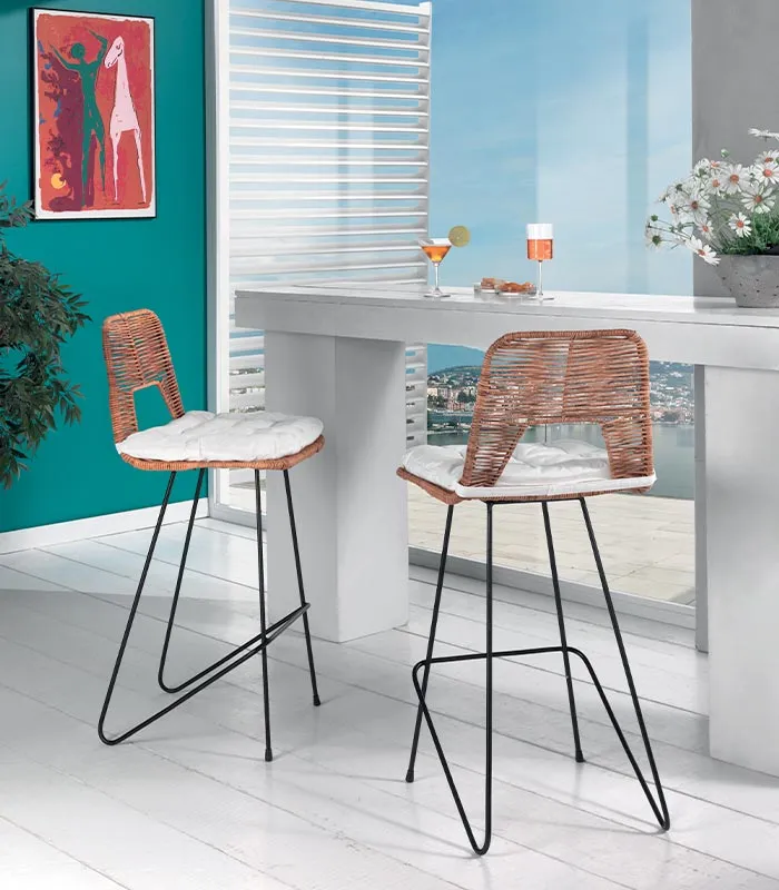 Chaise haute rotin TREN – Image 2